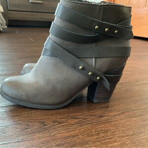 Brown ankle booties